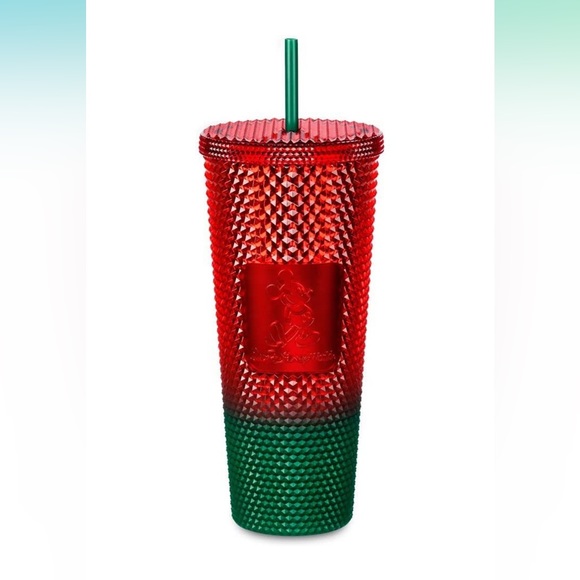 NWT Disney Mickey Mouse Christmas Starbucks® Tumbler with Straw - Picture 2 of 6